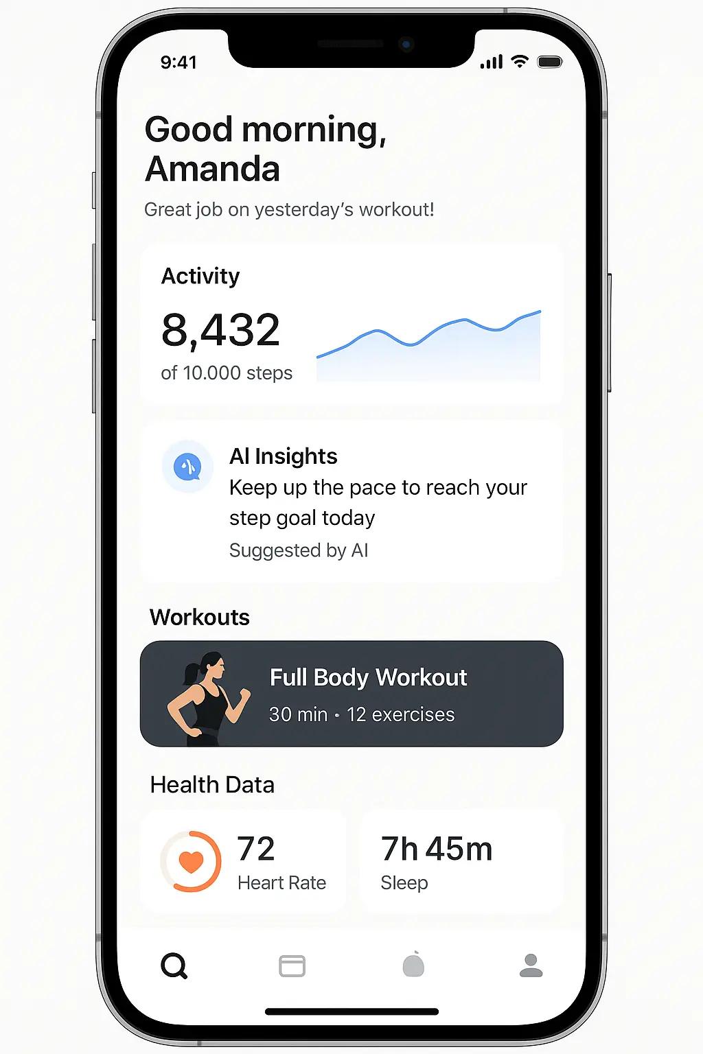 Fitness App Mockup